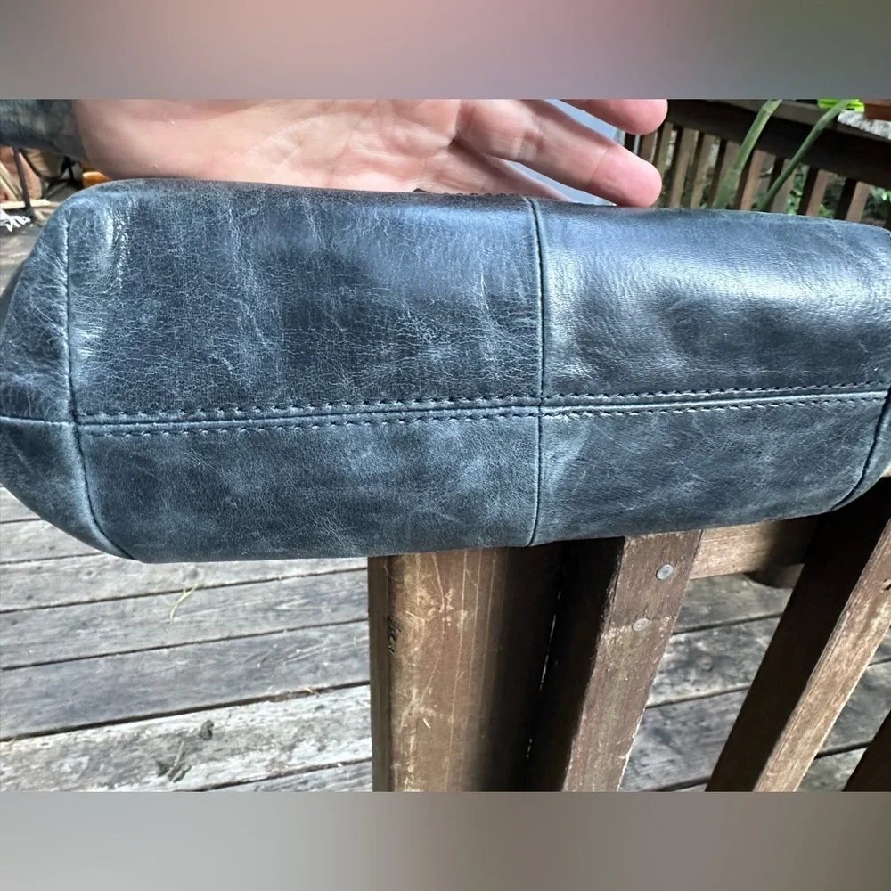 THE SAK Black Indio Shoulder Bag W/ Pebbled Vintage Style Leather Western Hobo - Picture 7 of 11